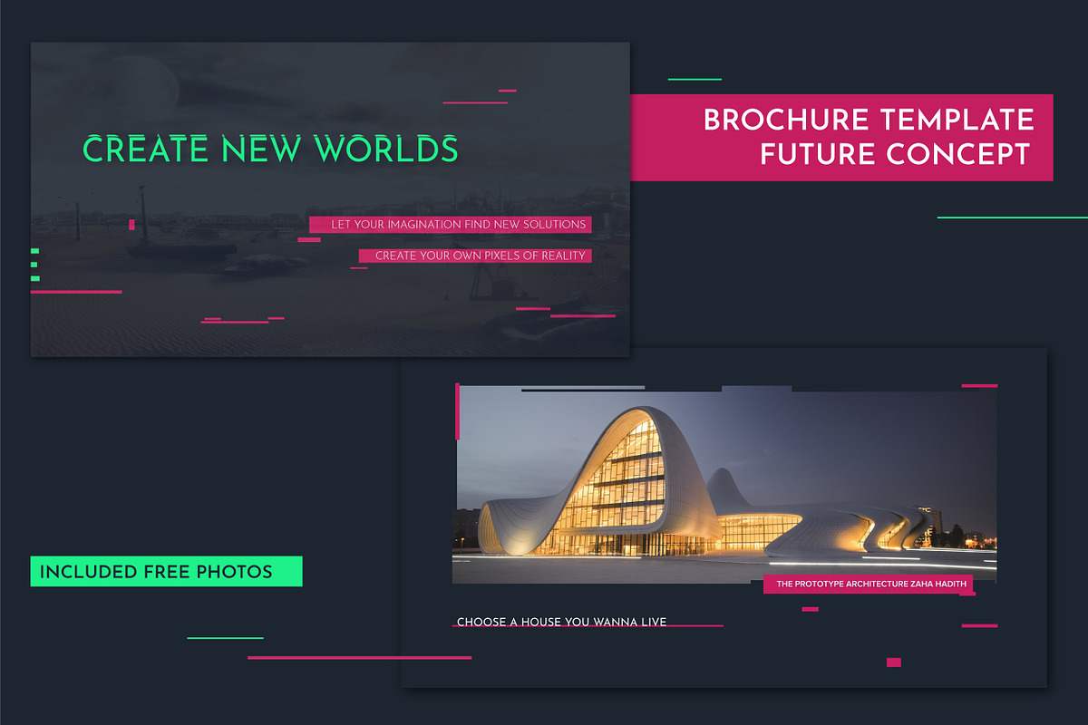 Future concept brochure template in Brochure Templates - product preview 8