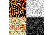 Cakes and sweets, seamless pattern
