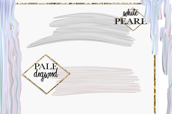Iridescent & Pearly brush strokes in Illustrations - product preview 3