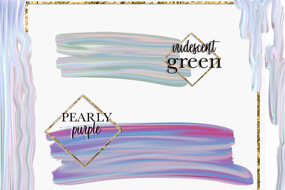 Iridescent & Pearly brush strokes in Illustrations - product preview 5