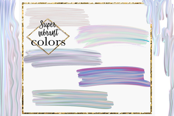 Iridescent & Pearly brush strokes in Illustrations - product preview 8