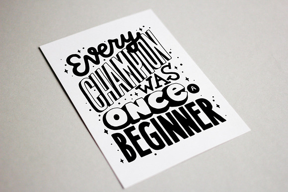 Motivation Quote Lettering Set in Illustrations - product preview 1