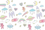 Cute Pastel Universe illustrations