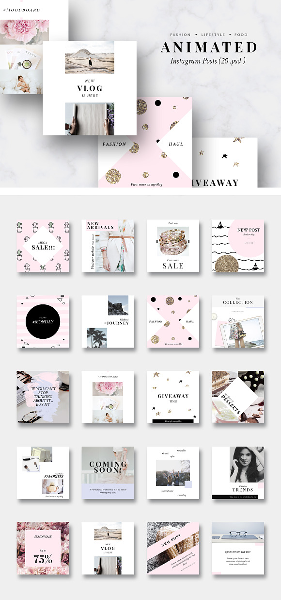 90% OFF | BUNDLE-Instagram Templates in Instagram Templates - product preview 1