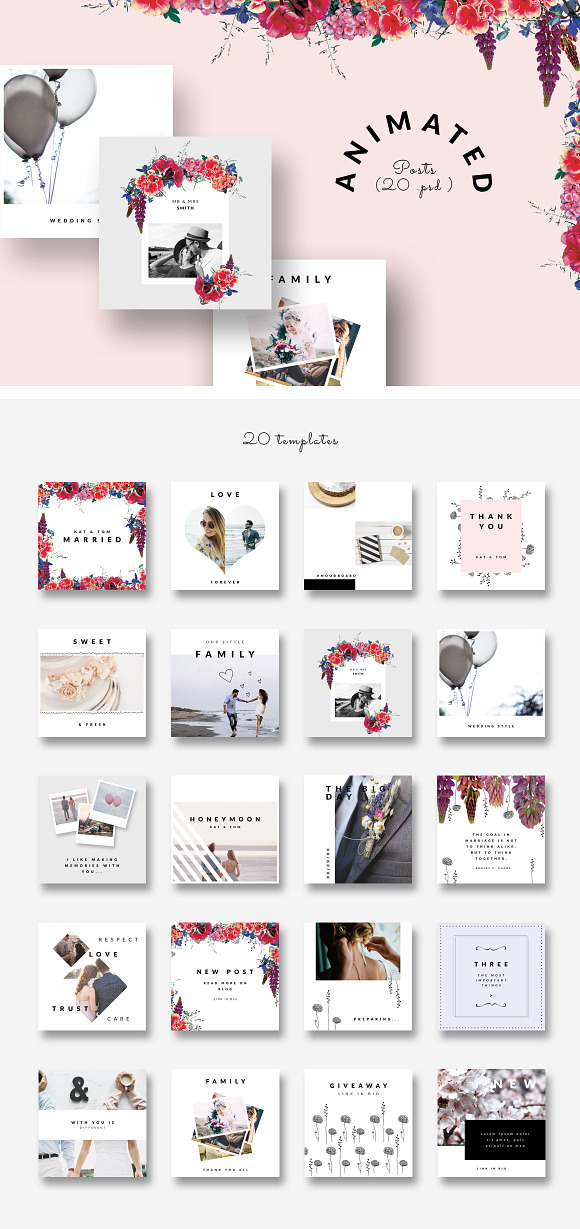 90% OFF | BUNDLE-Instagram Templates in Instagram Templates - product preview 7