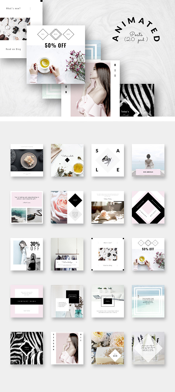 90% OFF | BUNDLE-Instagram Templates in Instagram Templates - product preview 8