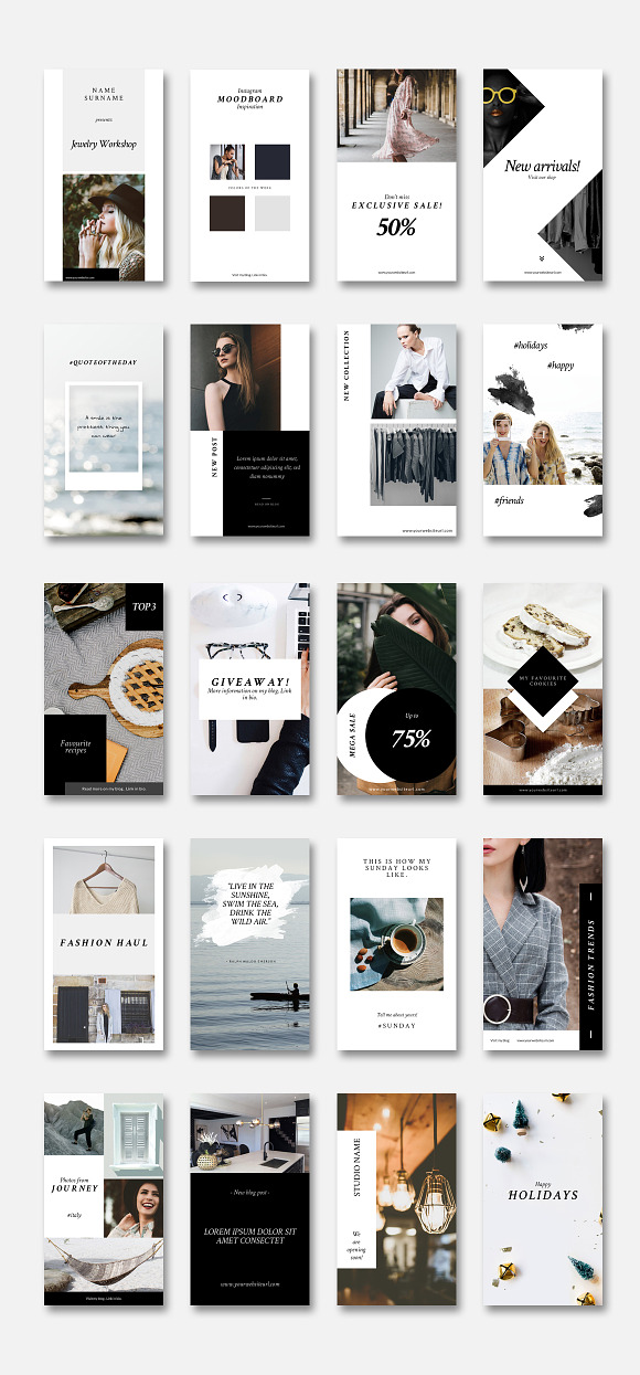 90% OFF | BUNDLE-Instagram Templates in Instagram Templates - product preview 16