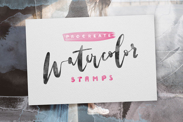 102 Watercolor Stamps for Procreate