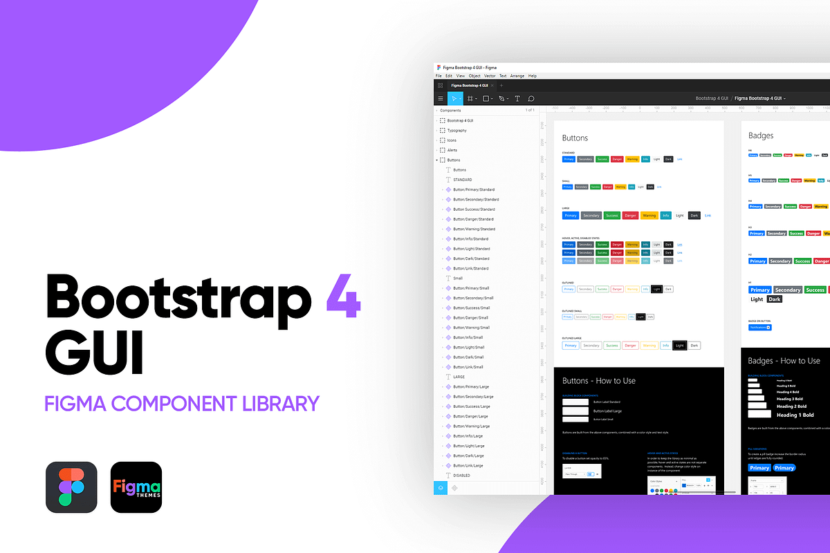 Figma Bootstrap 4 GUI Components in Website Templates - product preview 8