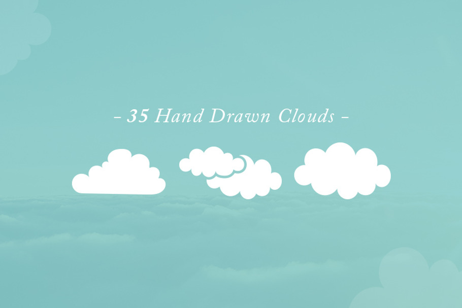 35 Hand Drawn Vector Clouds