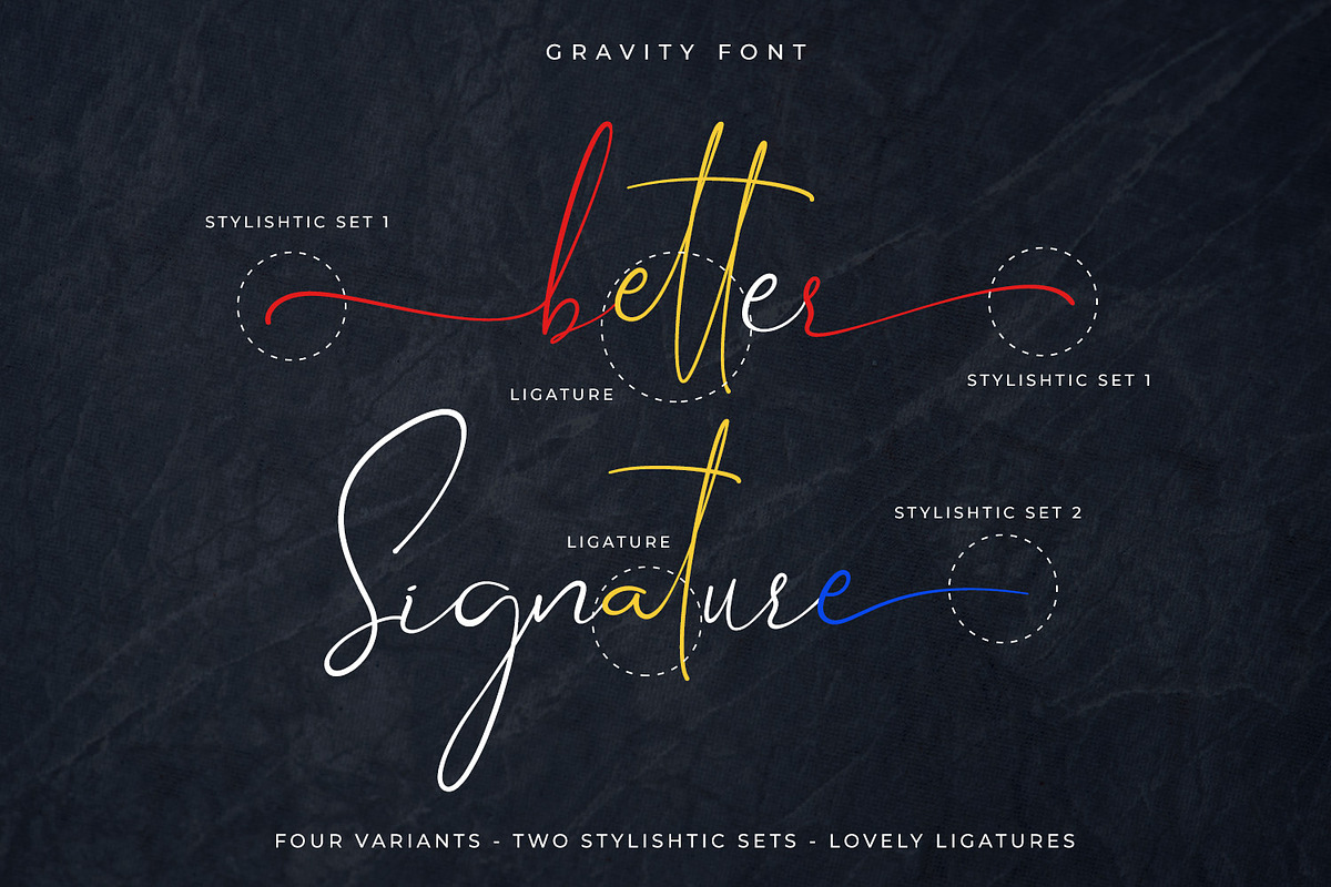 Gravity - Handwritten in Hand-lettered Fonts - product preview 8