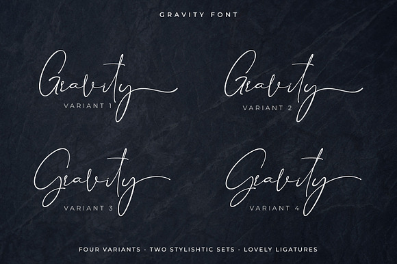 Gravity - Handwritten in Hand-lettered Fonts - product preview 3