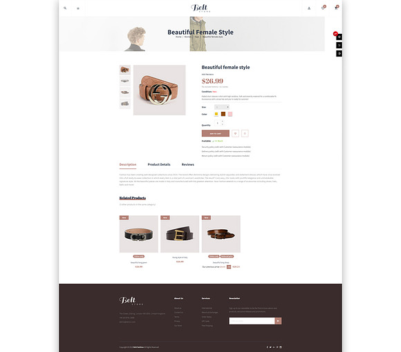 Ap Belt Prestashop 1.7 Fashion Theme in Website Templates - product preview 5