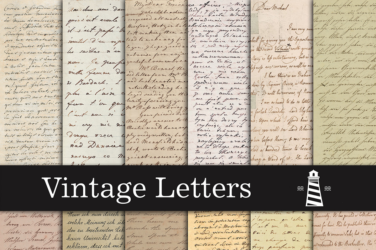 Vintage Handwriting Letters in Graphics - product preview 8