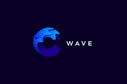 Wave Letter C Logo