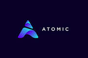 Atomic Modern Letter A Logo