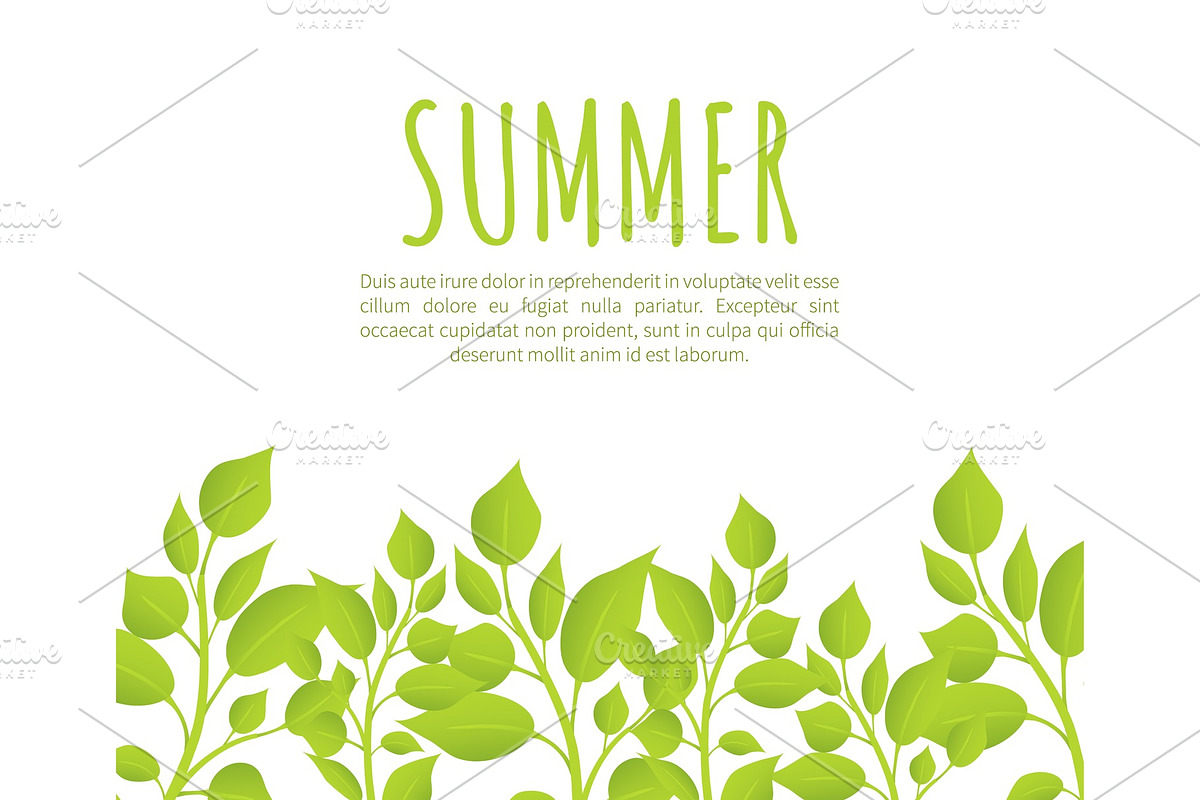 Summer Banner Template with Fresh in Illustrations - product preview 8