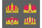 Crowns Collection in Color Vector