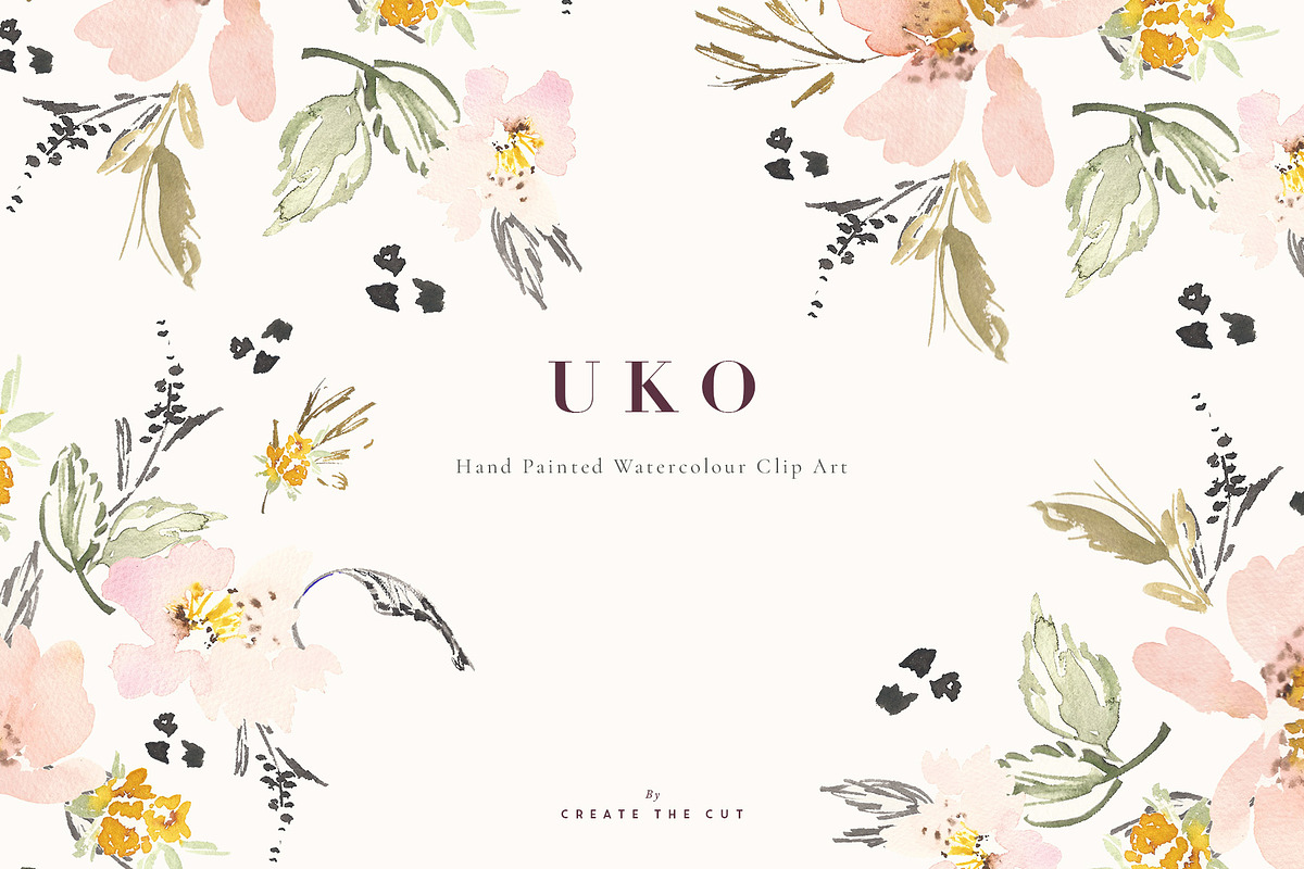 Watercolour Clip Art - Uko in Illustrations - product preview 8