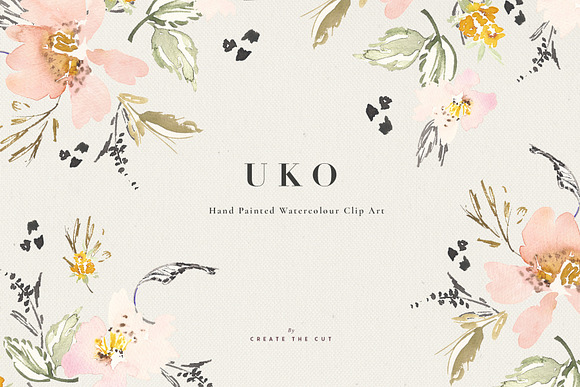 Watercolour Clip Art - Uko in Illustrations - product preview 4
