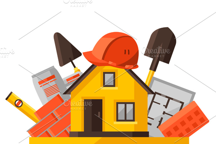 Backgrounds with construction object in Illustrations - product preview 8