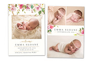 Birth Announcement Card Template