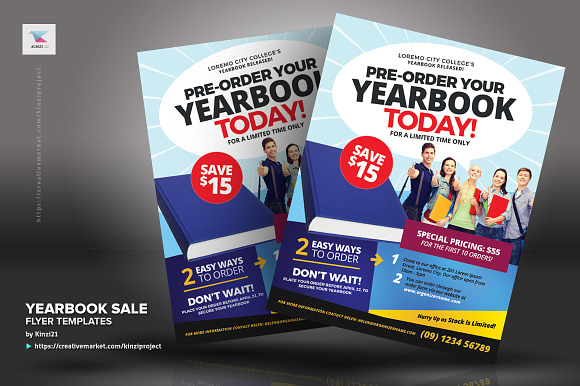 Yearbook Sale Flyer Templates in Flyer Templates - product preview 1