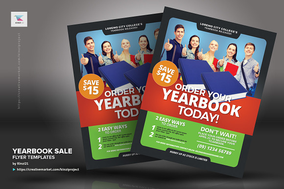 Yearbook Sale Flyer Templates in Flyer Templates - product preview 2
