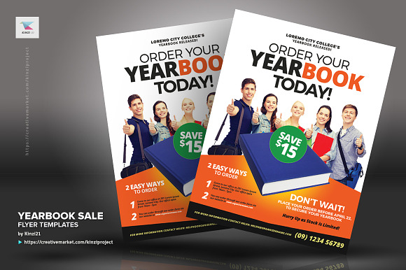 Yearbook Sale Flyer Templates in Flyer Templates - product preview 3