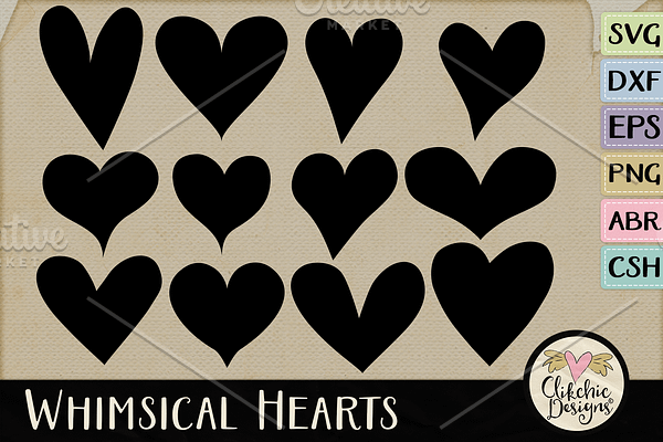 Heart Vector Shapes & Cutting Files