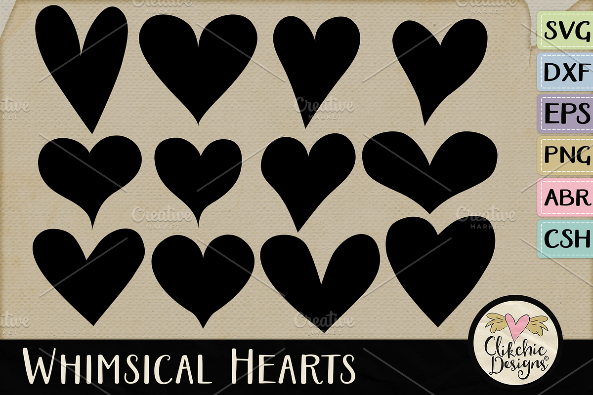 Heart Vector Shapes & Cutting Files in Add-Ons - product preview 8