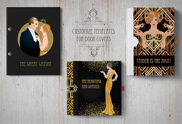 The GREAT GATSBY. 25 designs. vol.1 in Wedding Templates - product preview 1