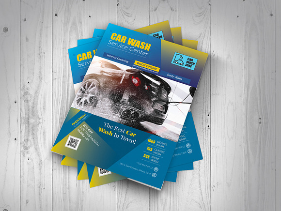 Car Wash Service Flyer Template in Flyer Templates - product preview 4