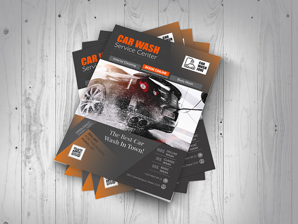 Car Wash Service Flyer Template in Flyer Templates - product preview 8