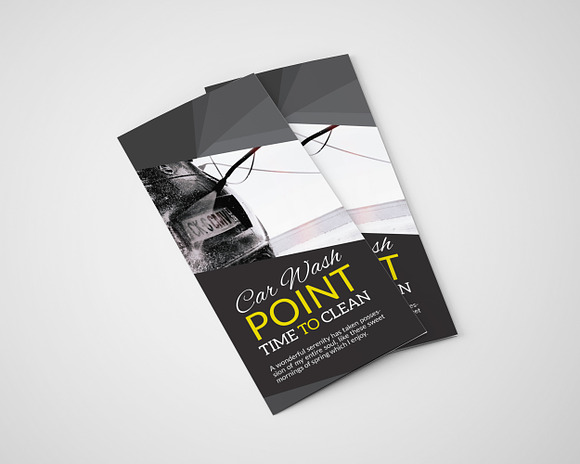 Car Wash Tri Fold Brochure Template  in Brochure Templates - product preview 1