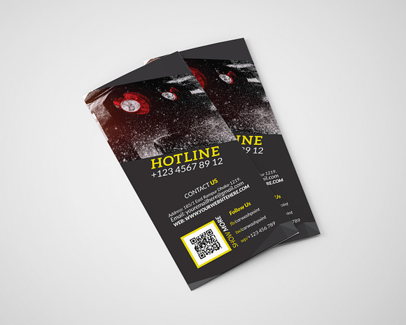 Car Wash Tri Fold Brochure Template  in Brochure Templates - product preview 2