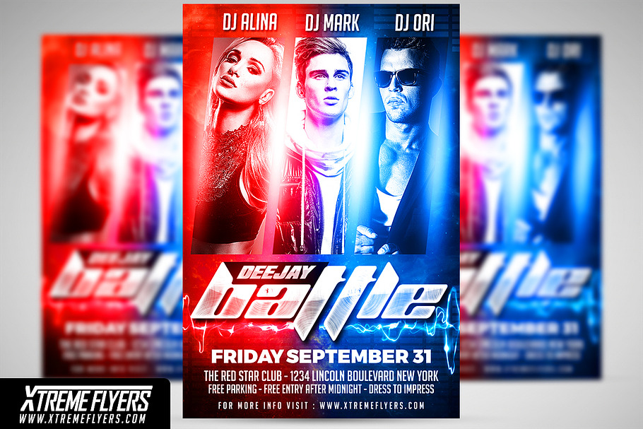 DJ Battle Flyer in Flyer Templates - product preview 8