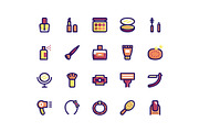 Beauty Filled Line Icons
