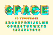 Linear original 3d display font