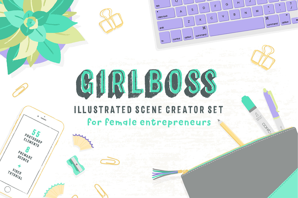 GIRLBOSS Illustrated Scene Creator in Illustrations - product preview 8