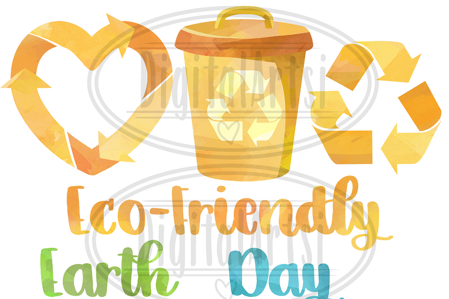 Watercolor Earth Day Clipart in Illustrations - product preview 8