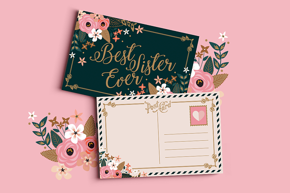 Card Collection - 7 sets - 45 files in Postcard Templates - product preview 3