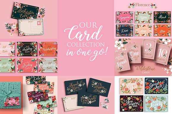 Card Collection - 7 sets - 45 files in Postcard Templates - product preview 42