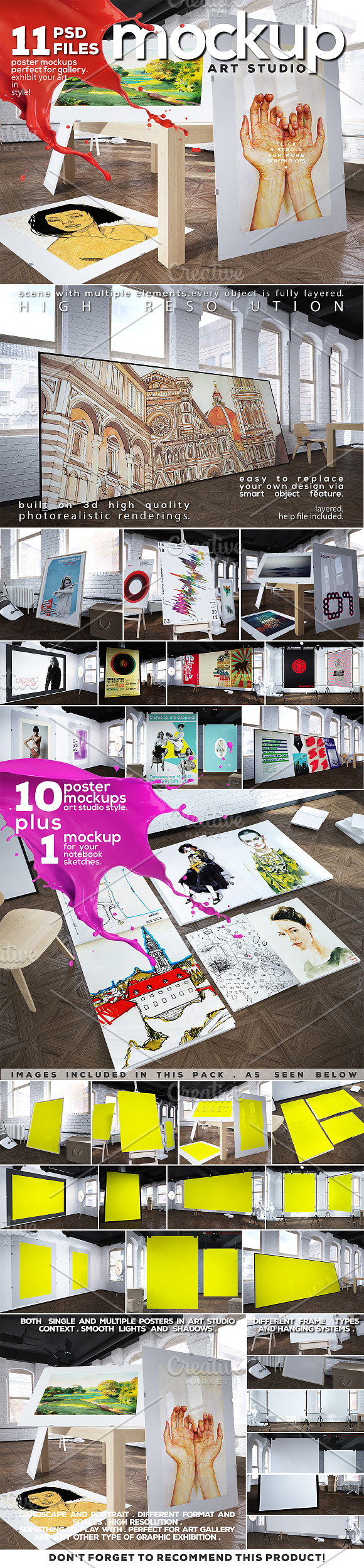 Art Studio-Poster Mock-up vol.8 in Print Mockups - product preview 4