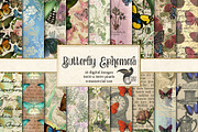 Butterfly Ephemera Digital Paper