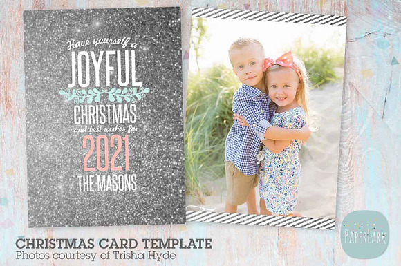 AC024 Christmas Card in Postcard Templates - product preview 1