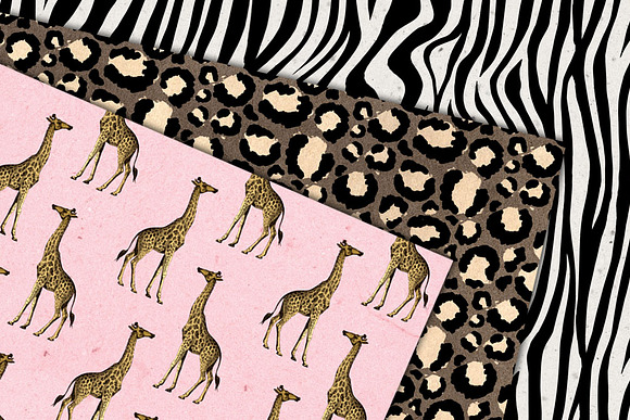 Kraft Safari Digital Paper in Textures - product preview 1