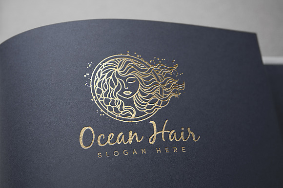 Ocean Hair Logo Template in Logo Templates - product preview 1