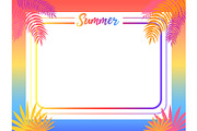 Summer Poster Place for Text Vector