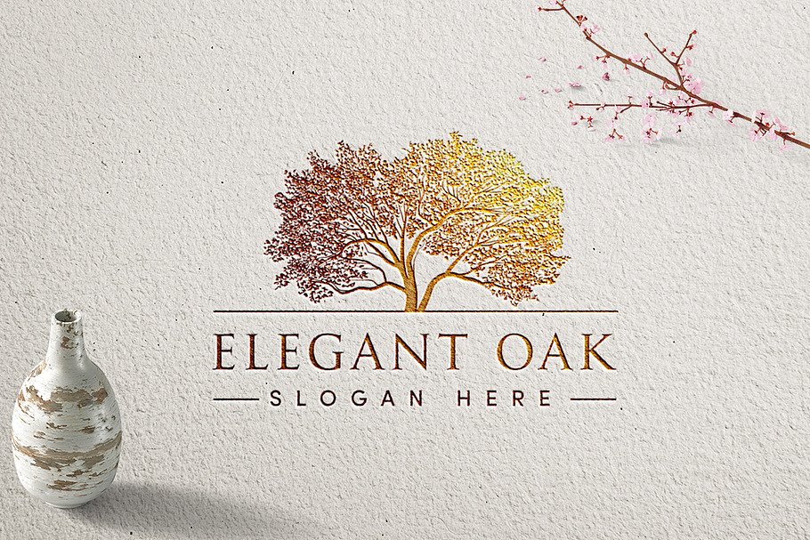 Elegant Oak Logo Template in Logo Templates - product preview 8